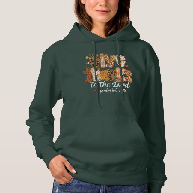 Sudadera Dad gracias al Señor – Salmo 106:1 Bendiciones de  (Anverso)