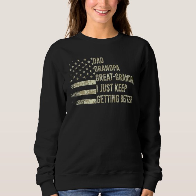 Sudadera Dad Grandpa Great Grandpa Fathers Day Last Minute (Anverso)