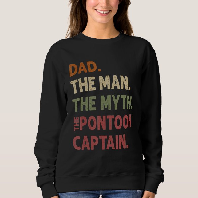 Sudadera Dad Man Myth Pontoon Captain Daddy Pontoon Funny C (Anverso)