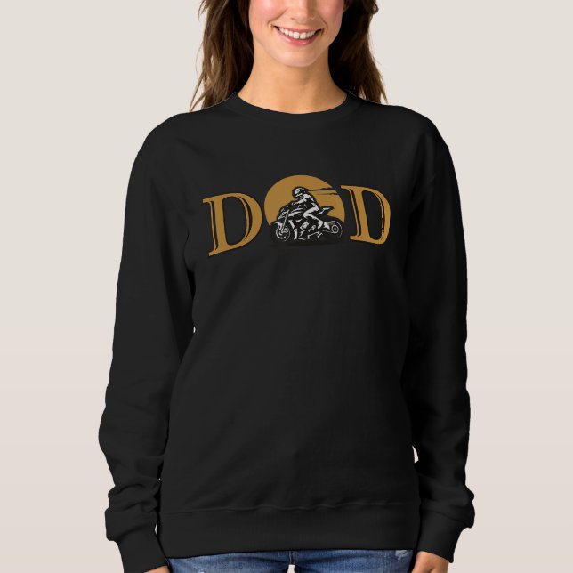 Sudadera Dad Motorcycle Rider Retro Fathers Day (Anverso)