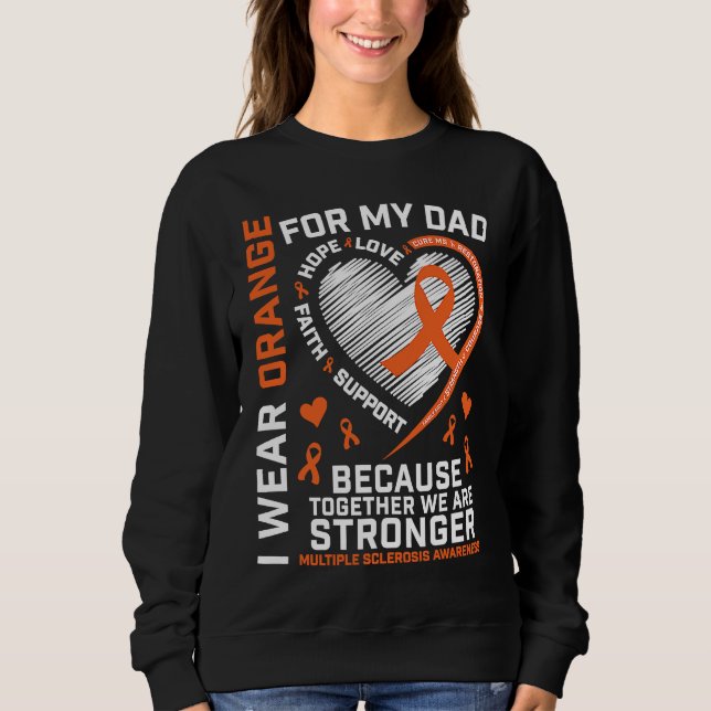 Sudadera Dad MS  Kids Multiple Sclerosis  Dad MS Awareness (Anverso)