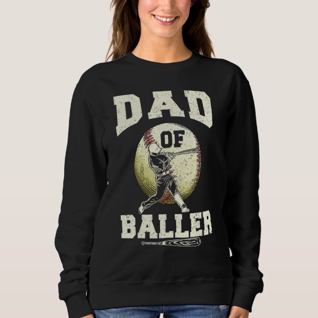 Sudadera Dad Of Ballers Baseball Softball  Father s Day 1 (Anverso)