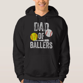 Sudadera Dad of Ballers Funny Dad of Baseball and Softball 