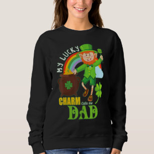 Sudadera Dad Paddy Day St Patricks Lucky Charm Me Llama Pap