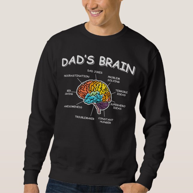 Sudadera Dad s Brain Multitasking Daddy Father s Day Pride  (Anverso)