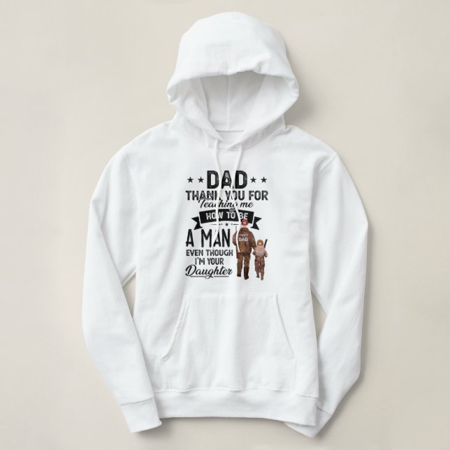Sudadera Dad thank you for shirt (Diseño del anverso)