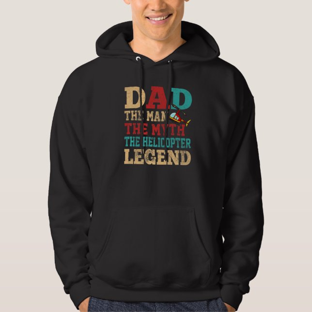 Sudadera Dad The Helicopter Legend Captain Aviator Pilot Pr (Anverso)