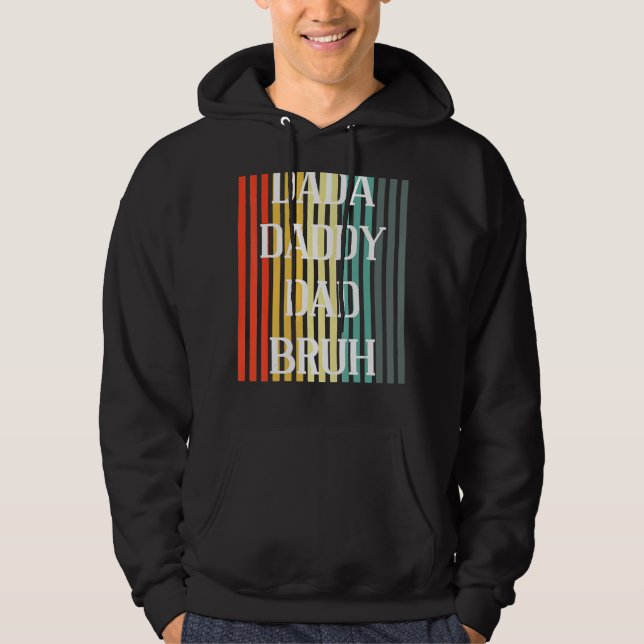 Sudadera Dada Daddy Dad Bruh Dad Retro Sunset Design (Anverso)