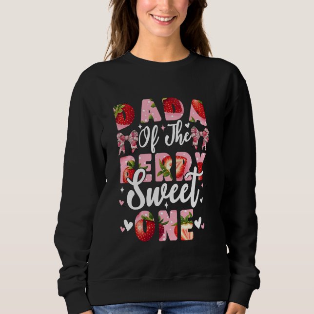 Sudadera Dada de la primera cumpleañera de la fresa dulce (Anverso)