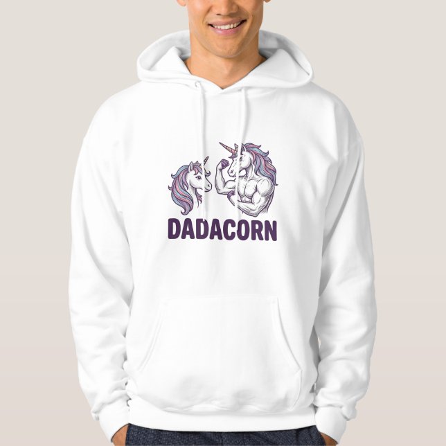 Sudadera Dadacorn divertido unicornio papá diseño de camise (Anverso)