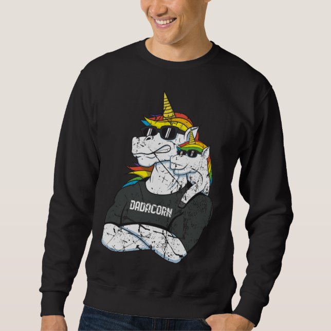 Sudadera Dadacorn  Fathers day Unicorn Dad   Unicorn (Anverso)
