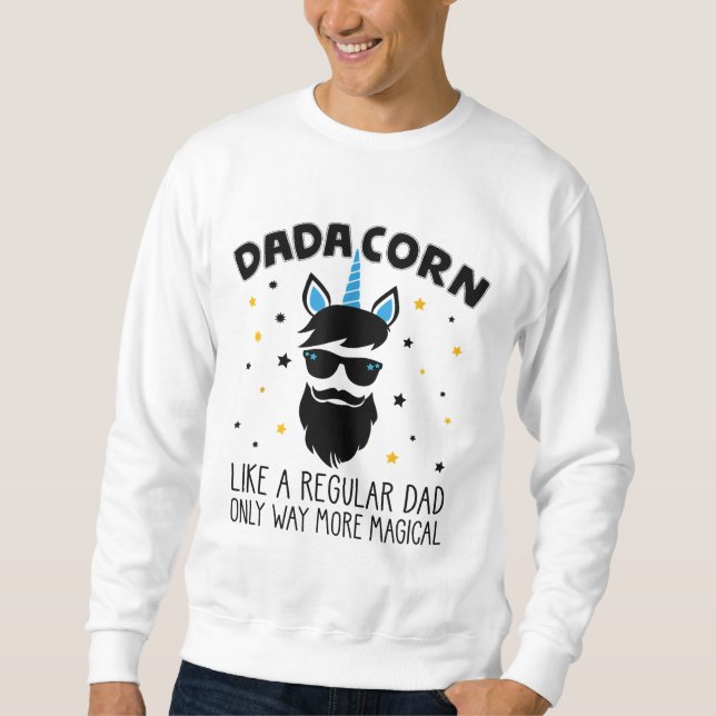 Sudadera Dadacorn Gift El Día del Padre Papá Barba Gráfico  (Anverso)