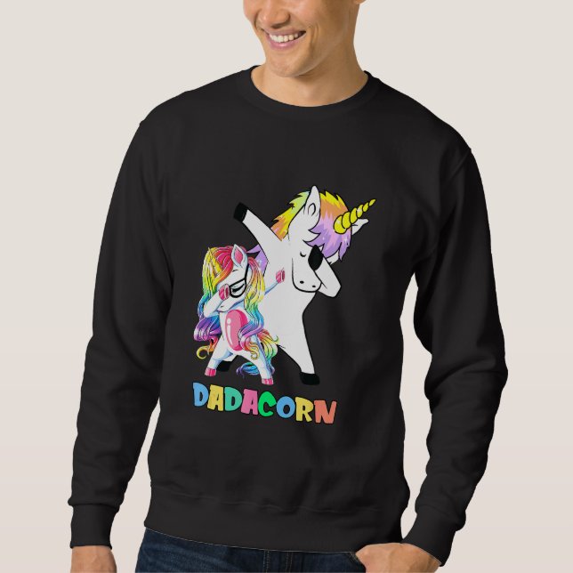 Sudadera Dadacorn Unicorn Papi Boys Chicas Toddle (Anverso)