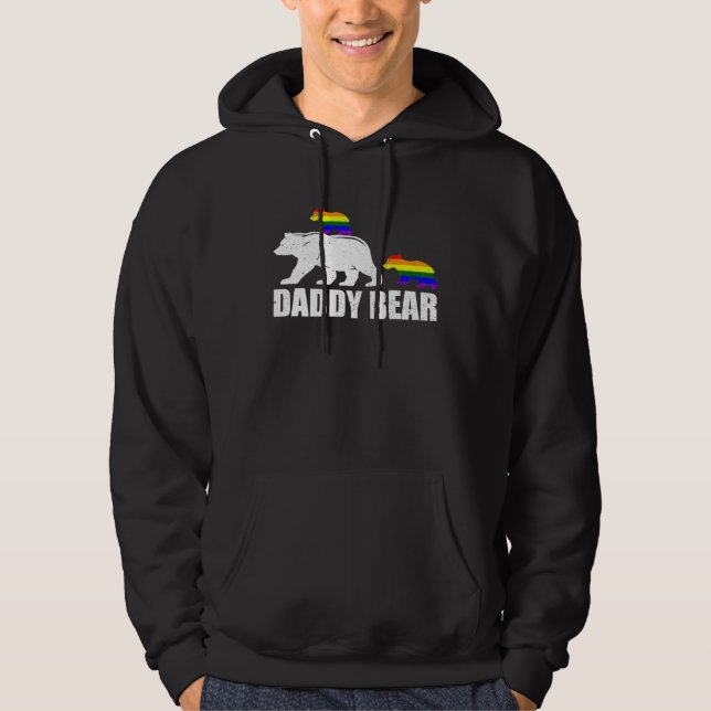 Sudadera Daddy Bear 2 Kids  Proud LGBT Gay Pride Ally Dad B (Anverso)