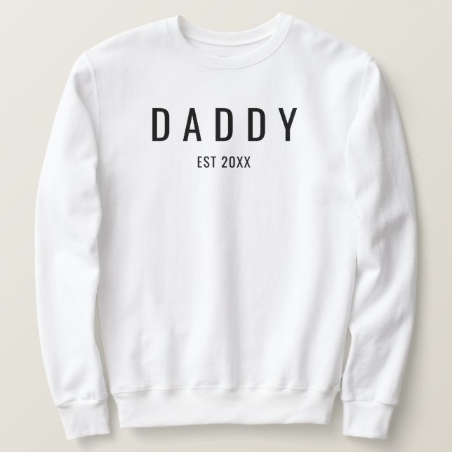 Sudadera Daddy Est Hubby Wifey Engagement Fiance Boda (Anverso del diseño)