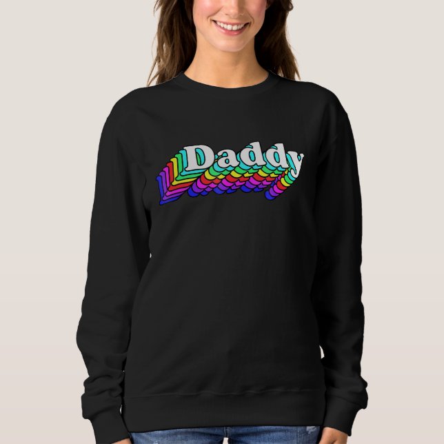 Sudadera Daddy Gay Daddy Bear Retro Lgbt Rainbow Lgbtq Prid (Anverso)