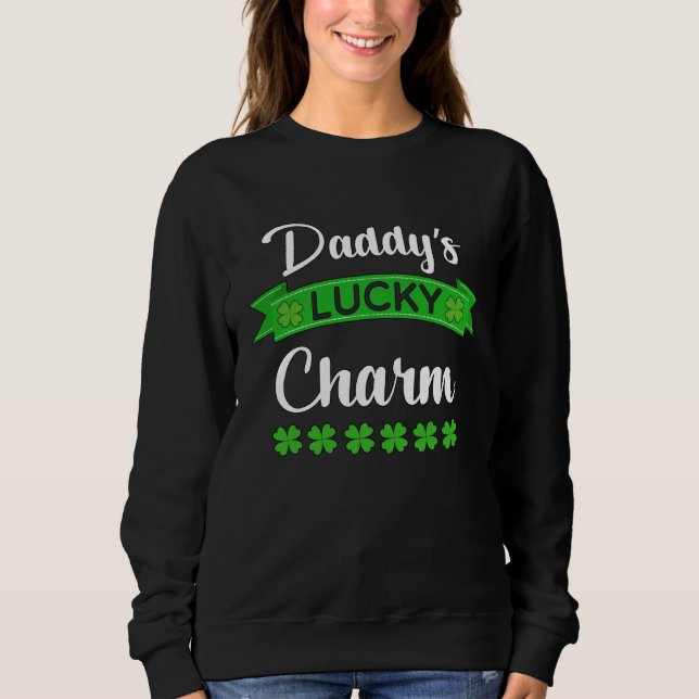 Sudadera Daddy s Lucky Charm  St Patricks Green Youth Boy (Anverso)