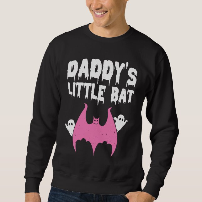 Sudadera Daddy's Little Bat Spooky Halloween Family Bat Lov (Anverso)