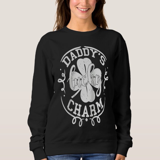 Sudadera Daddy's Lucky Charm  St Patricks Day Boys Kids Sha (Anverso)
