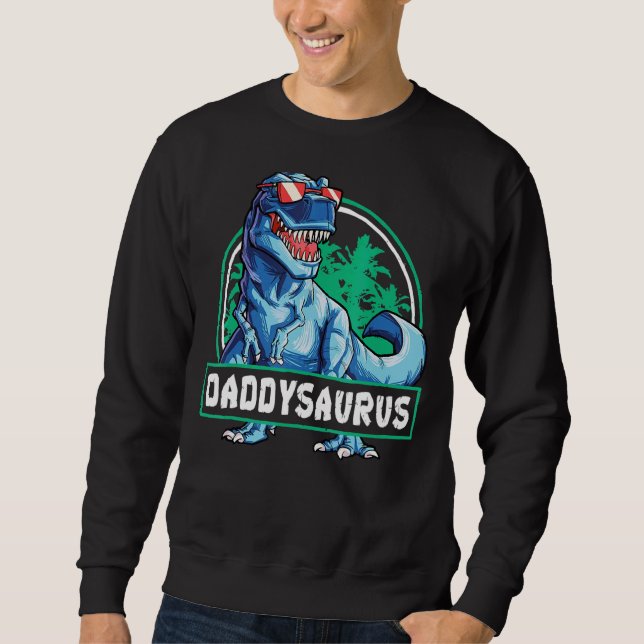 Sudadera Daddysaurus Padres Día Rex Dinosaurio Daddysaurus  (Anverso)