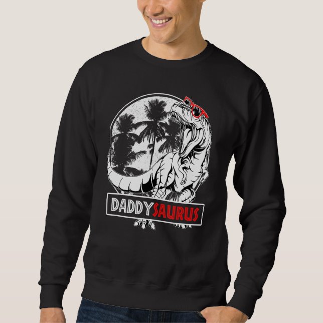 Sudadera Daddysaurus Rex Dinosaur Daddy Saurus Fathers Day (Anverso)