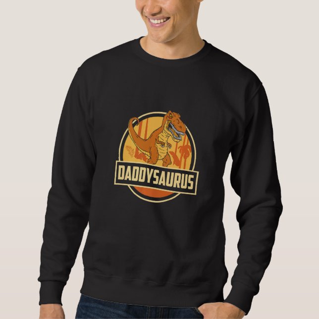 Sudadera Daddysaurus Rex Dinosaurio Papa Saurus Papá Dino   (Anverso)