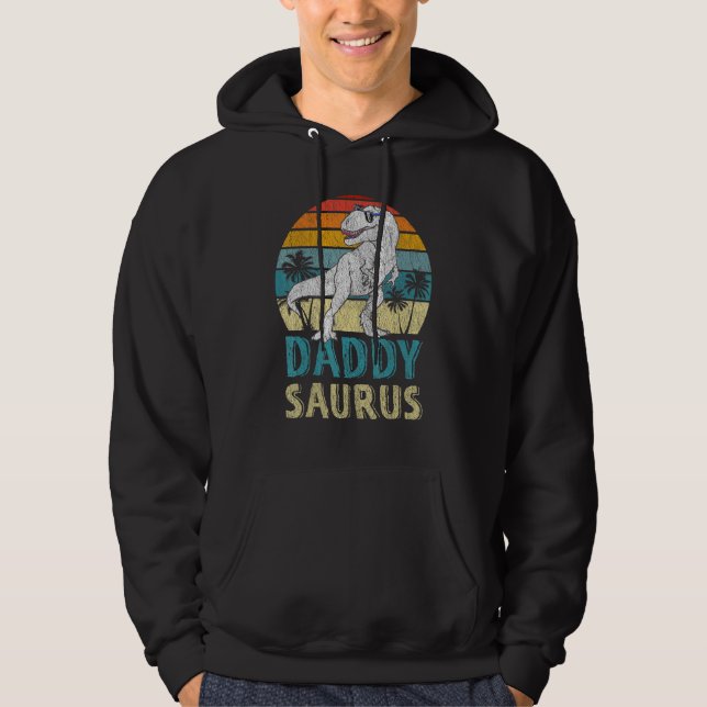Sudadera Daddysaurus T Rex Dinosaur Daddy Saurus Family Mat (Anverso)