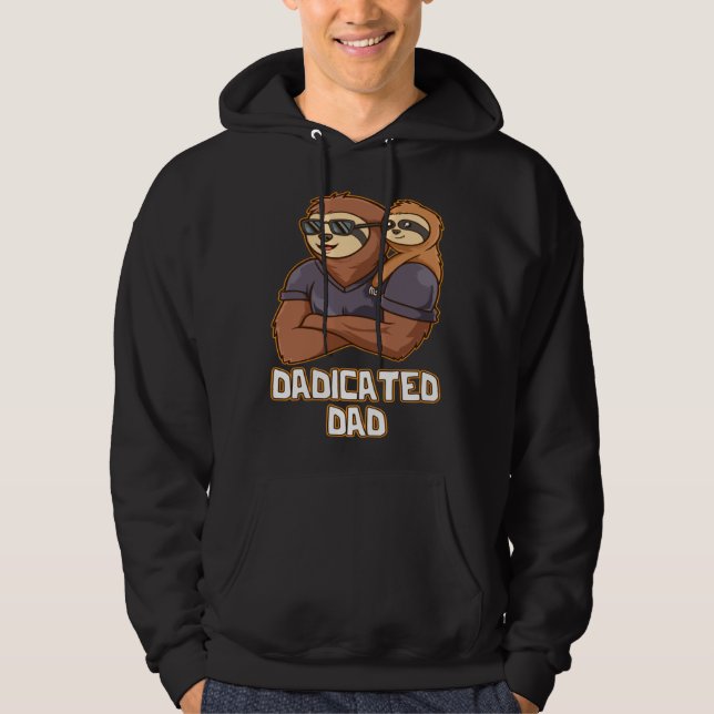 Sudadera Dadicated Dad Hard Work Daddy Dedication Father Hu (Anverso)
