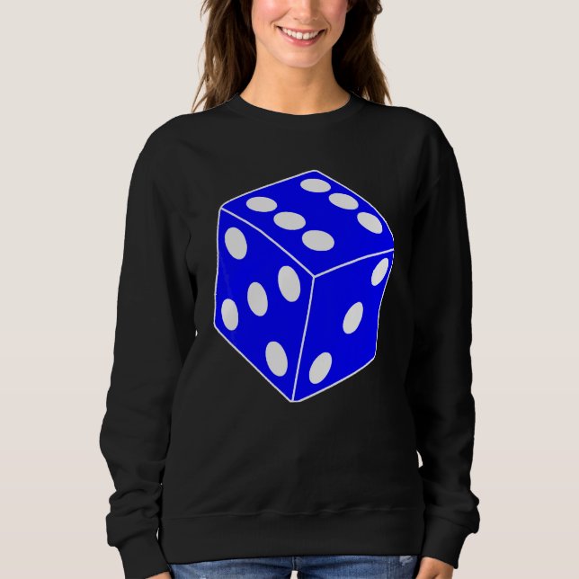Sudadera Dados de Juego Azules Disfraz de Halloween Cool Ro (Anverso)