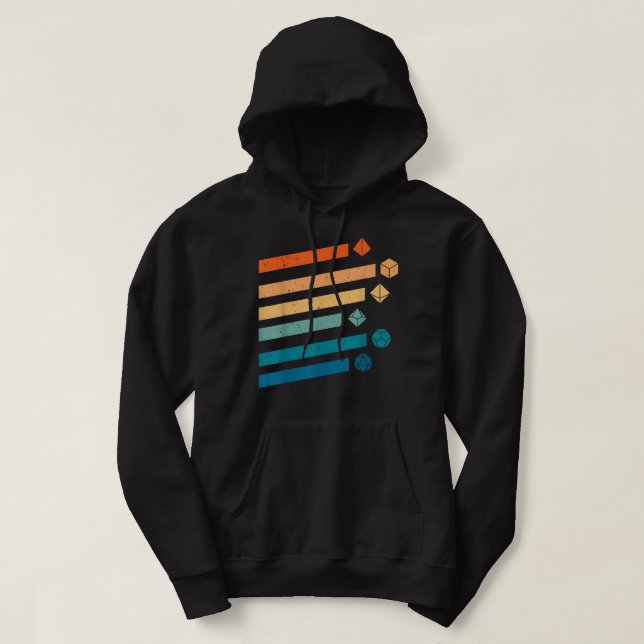 Sudadera Dados de mazmorras , Drágonos D20 , RPG Retro D20 (Diseño del anverso)