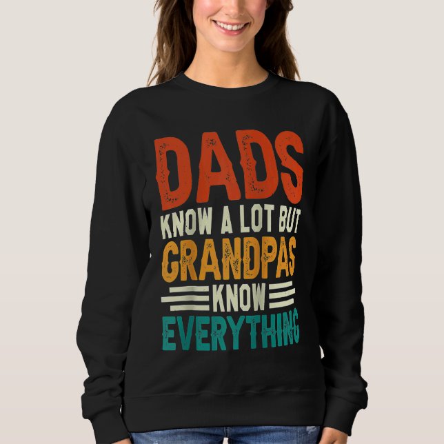 Sudadera Dads Know A Lot But Grandpas Know Everything Ragla (Anverso)