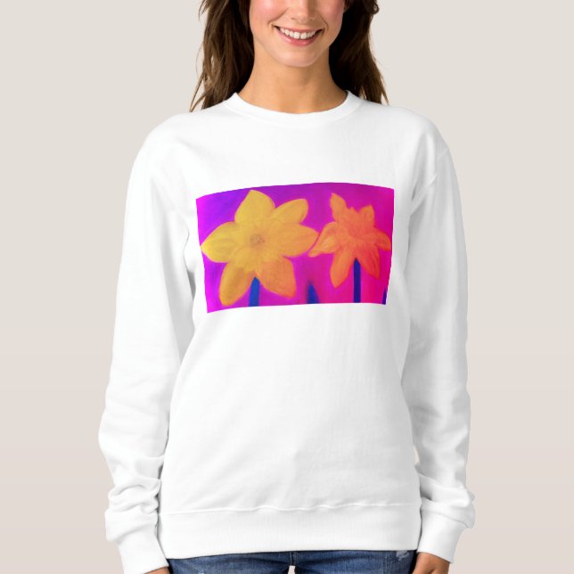 Sudadera Daffodil Bloom Sweatshirt - Chalk Pastel hecho a m (Anverso)