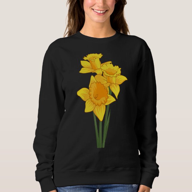 Sudadera Daffodils Flores Floral Estilo Primavera Pascua Ga (Anverso)