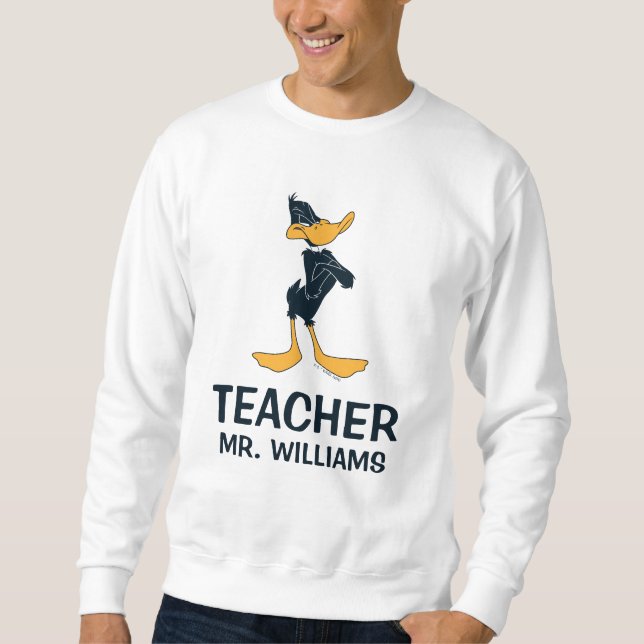 Sudadera DAFFY DUCK™ con un maestro con brazos cruzados (Anverso)