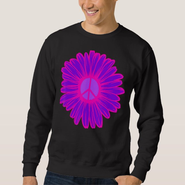 Sudadera Daisy De Paz Rosa Y Púrpura (Anverso)