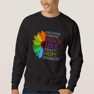 Sudadera Daisy Peace Love Equality Diversity Derechos Human