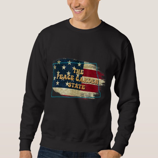 Sudadera Dakota Del Norte Y Us Flag Motto (Anverso)