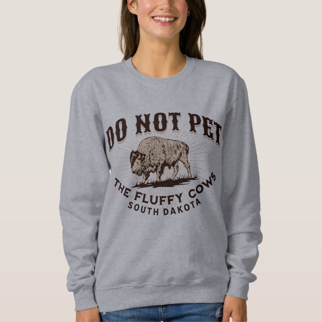 Sudadera Dakota del Sur no Mascota a las vacas flúfadas de  (Anverso)