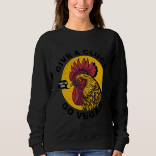 Sudadera Dale Un Cluck Ve a Ser Vegano Mundial Día Vegano M