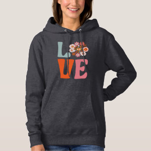 Sudadera Dalia Cósmica AMOR Floral Retro Groovy