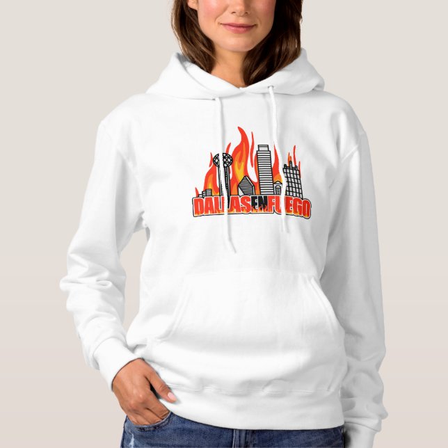 Sudadera Dallas En Fuego Hoodie para Mujeres (Anverso)