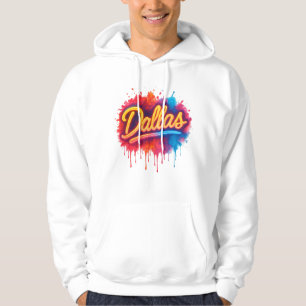 Sudadera Dallas Neon Street Art Splash - Retro Vibrant City
