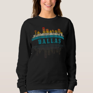 Sudadera Dallas Skyline Texas Tx Vintage Pride Retro