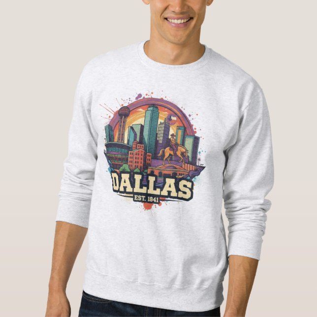 Sudadera Dallas Texas T-Shirt | Orgullo de la ciudad estata (Anverso)