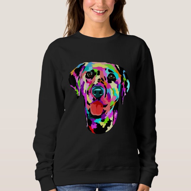 Sudadera Dálmata artística pintada de color dálmata (Anverso)