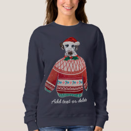 Sudadera Dálmata Navidad Divertido Perro Feo Mamá Navidad