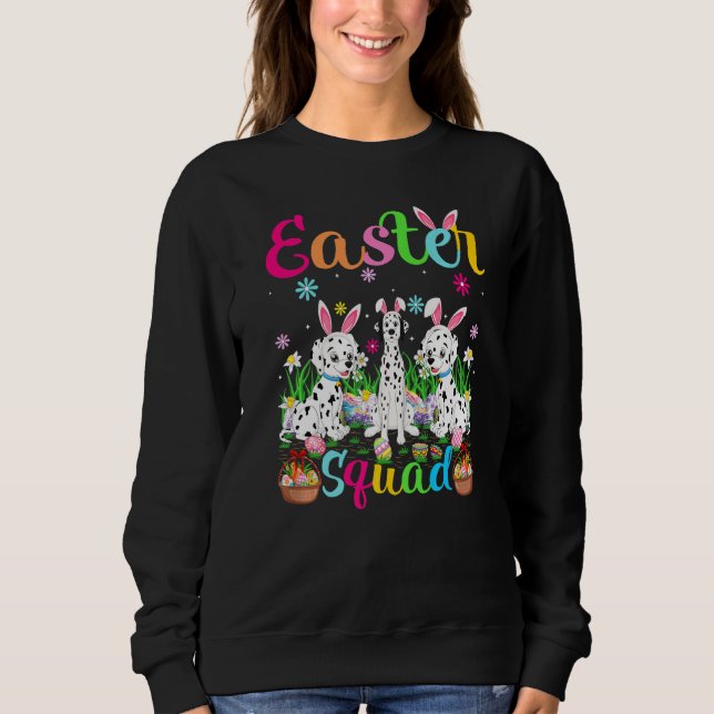 Sudadera Dalmatian Dog Bunny Ear Easter Squad Dalmatian Hap (Anverso)