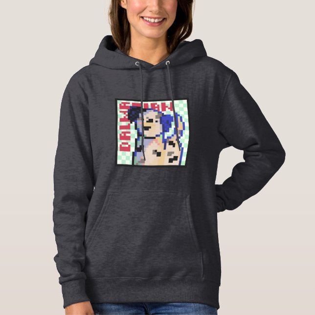 Sudadera Dalmatian Dog, Pixel Art, Pixelart  (Anverso)
