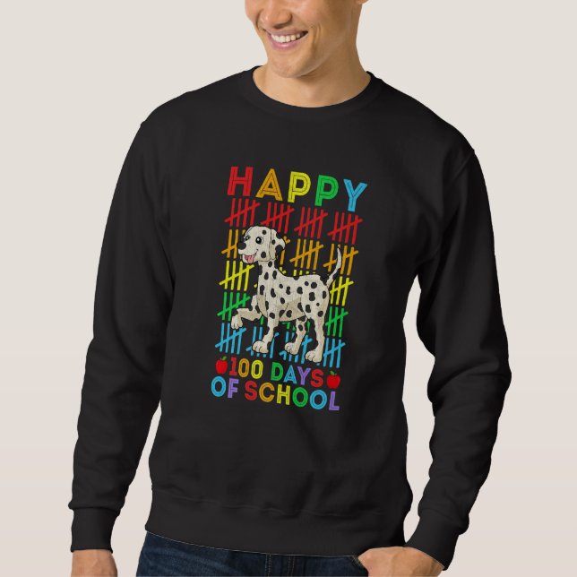 Sudadera Dalmatian Dog Teacher Student Happy 100 Days of Sc (Anverso)