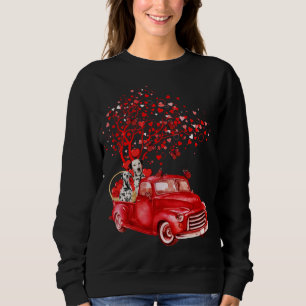 Sudadera Dalmatian Riding Red Truck Valentine Butterfly Hea